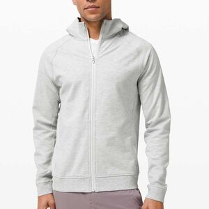 Lululemon City Sweat Full Zip Hoodie Heathered Ultra Light Grey / Sea Salt